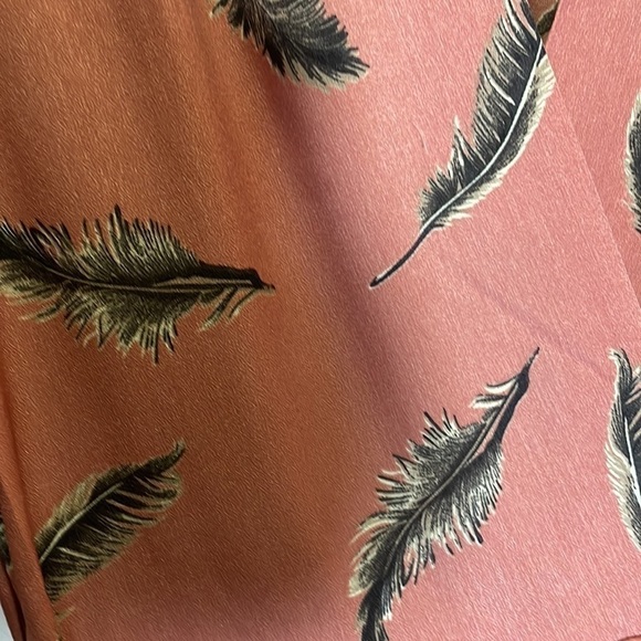 Lost+Wander Women’s Amber Hi Lo Midi Wrap Dress Feather Print Size Mediu… - Picture 8 of 13